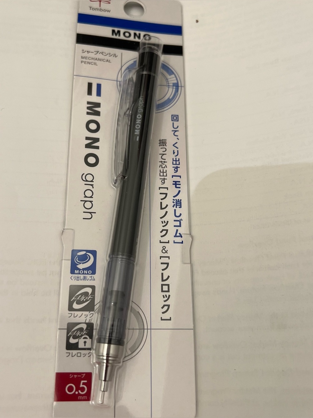 tombow mono graph mechanical pencil 0.5 Mm Black New Made In japan